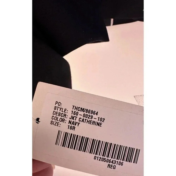 Twin Hill Catherine Wool Blend Corporate Uniform Airline Suit Jacket 16R Navy - Picture 10 of 10